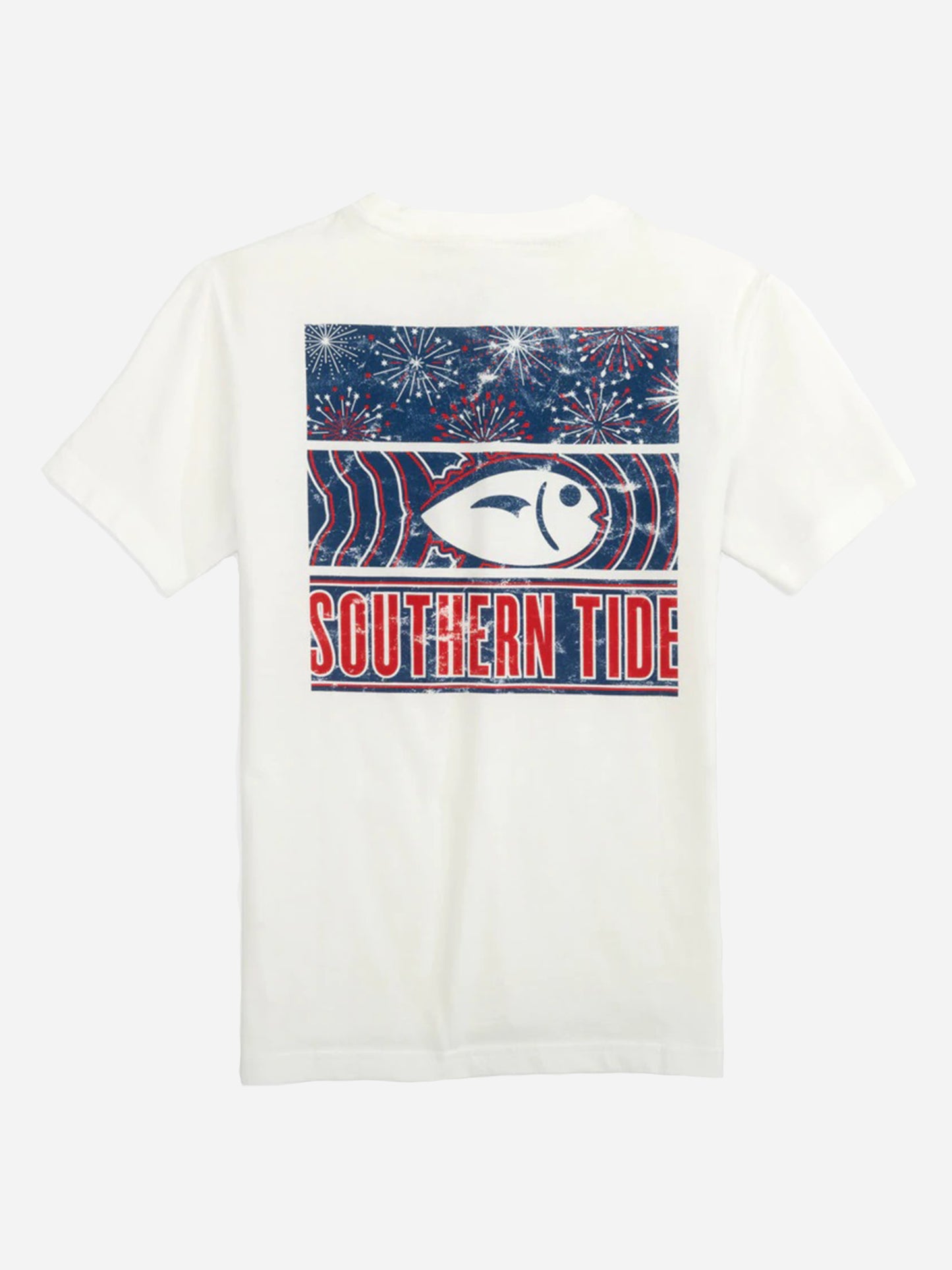 Southern Tide Boys' Firework Triptych T-Shirt - Saint Bernard