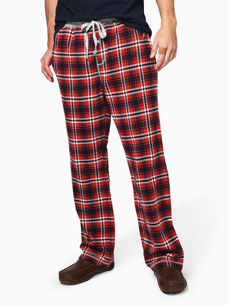 True Grit Men’s Melange Crossroads Checks Flannel Pant - Saint Bernard