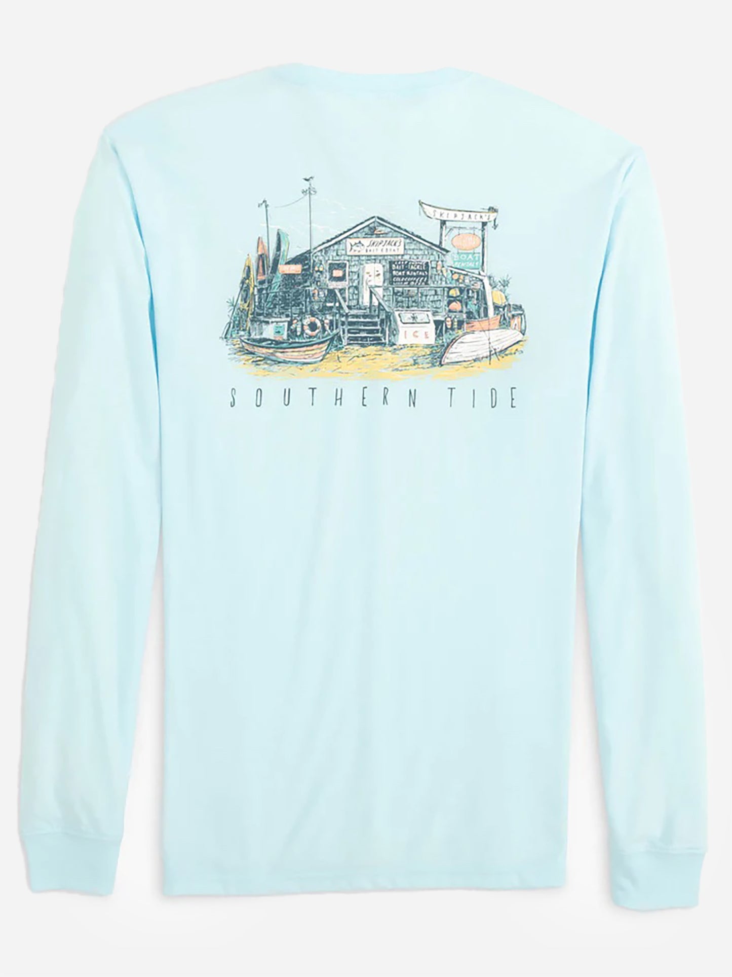 Southern Tide Men's Bait Shop Long Sleeve T-Shirt - Saint Bernard