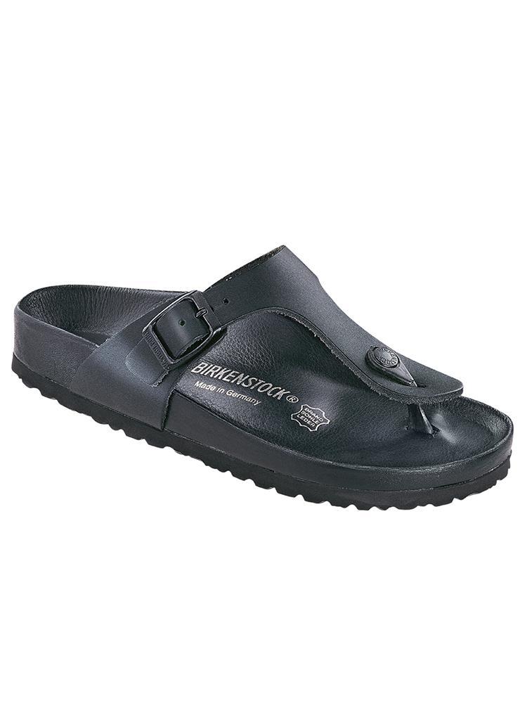 Birkenstock Gizeh Exquisite Black Leather Sandals - Saint Bernard