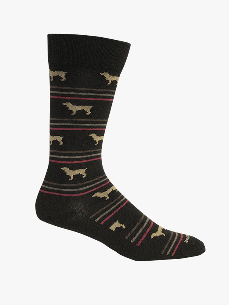 Brown Dog Men’s Boykin Stripe Sock - Saint Bernard