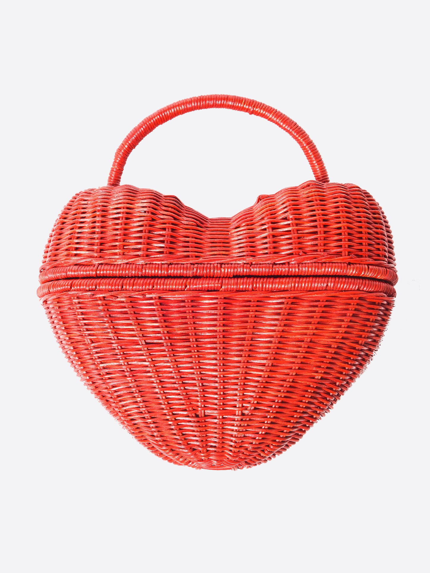 Serpui Marie Wicker Heart Bag - Saint Bernard