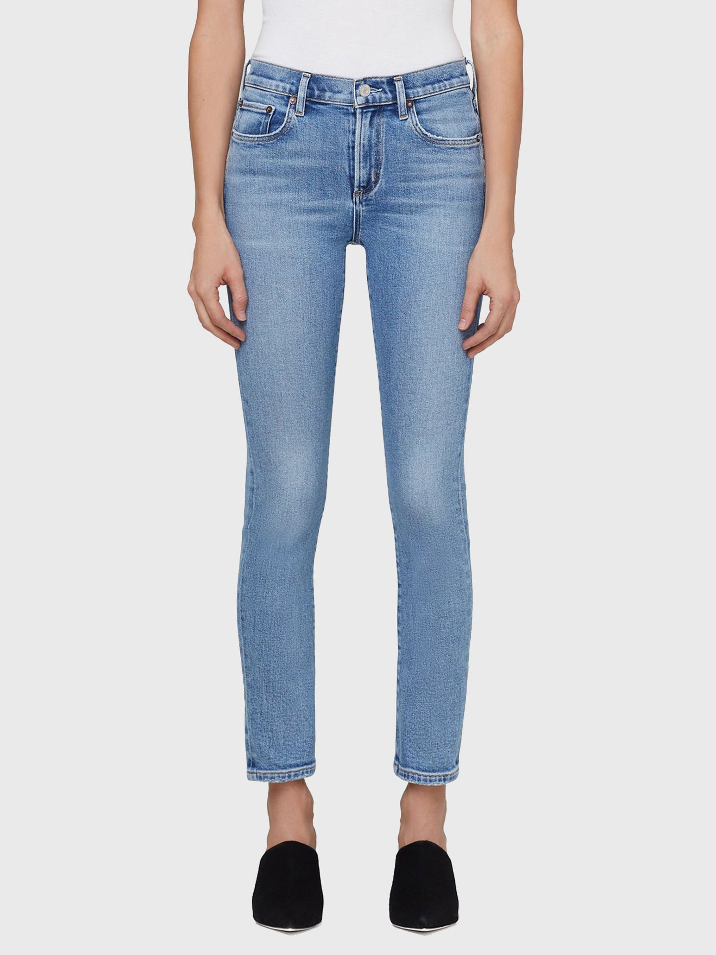 Agolde Women's Toni Mid-Rise Straight Jean - Saint Bernard