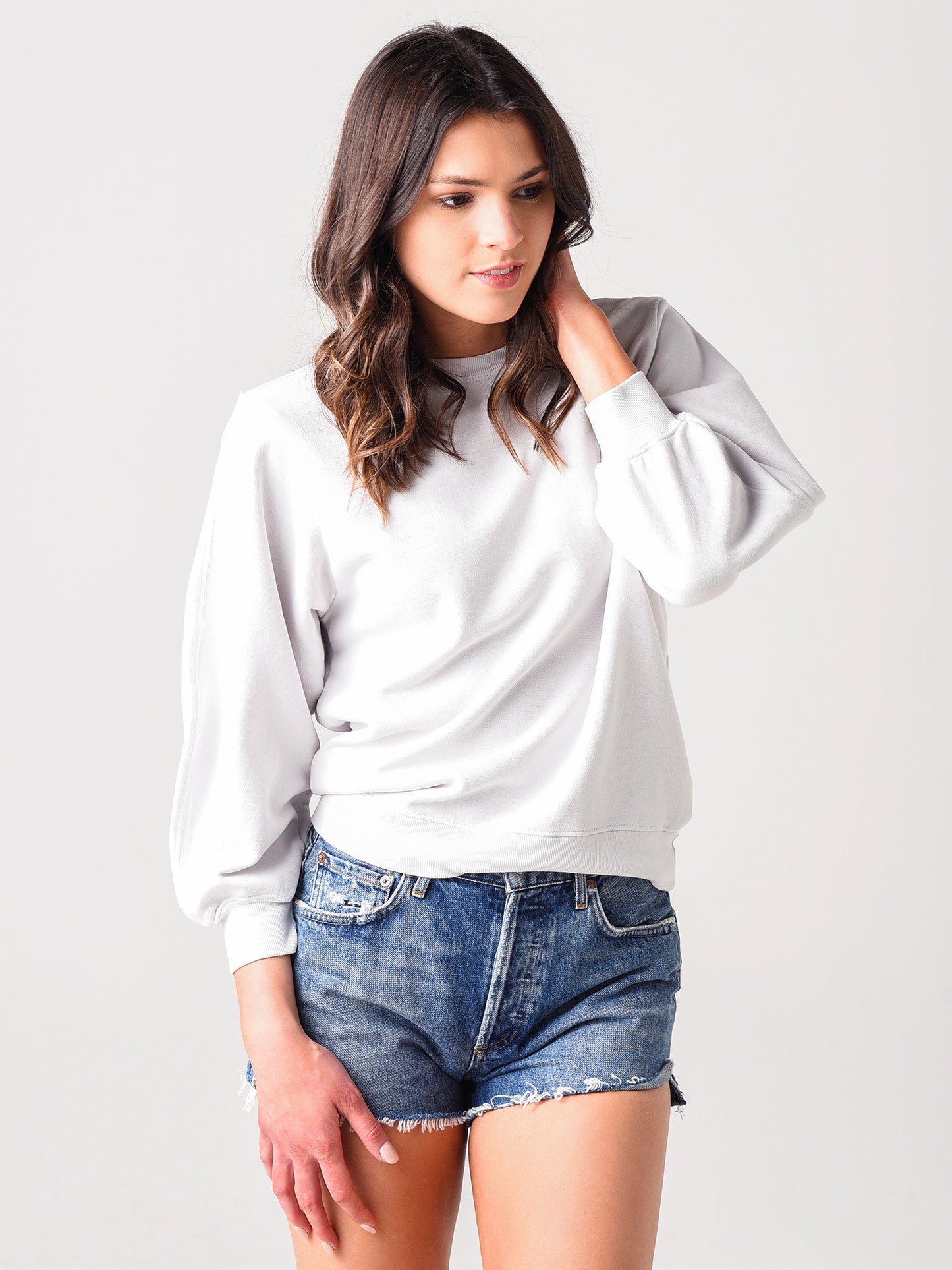 Agolde Women's Thora 3/4 Sleeve Sweatshirt - Saint Bernard