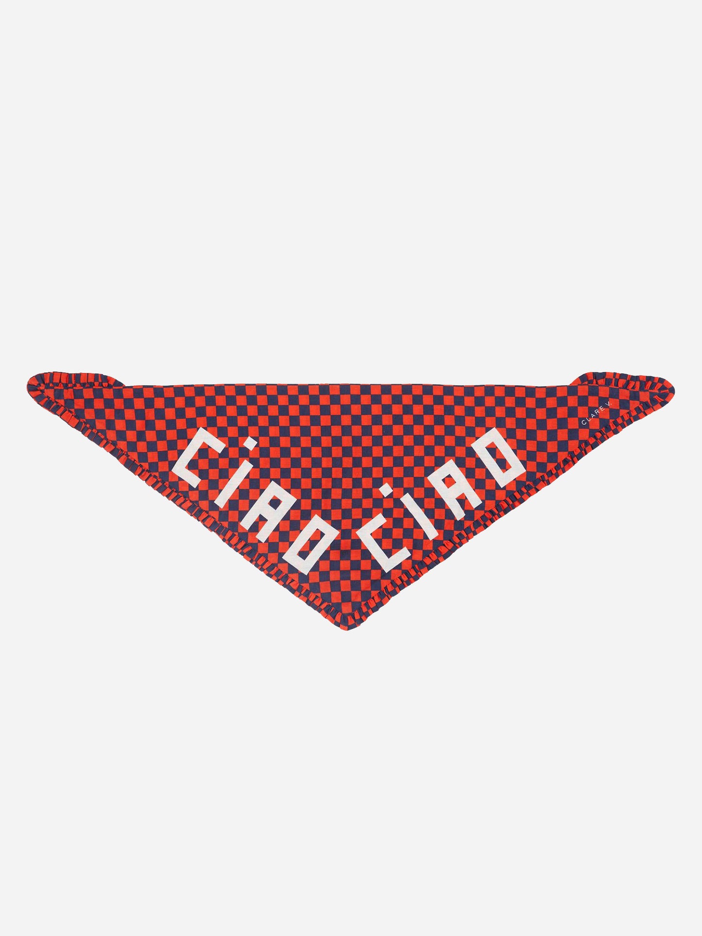 Clare V. Triangle Ruffle Bandana - Saint Bernard