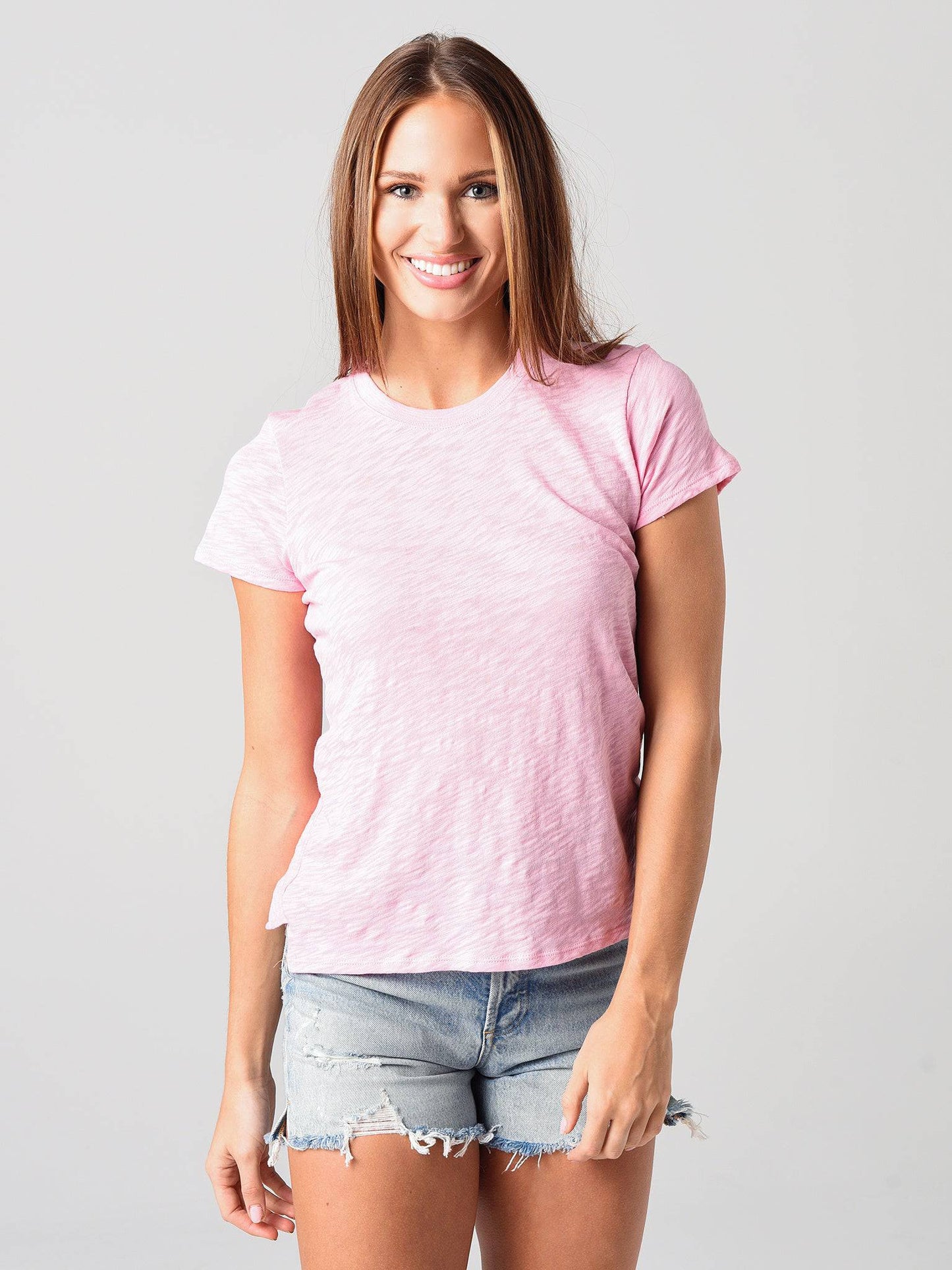 ATM Women's Slub Jersey Schoolboy Crew Neck Tee - Saint Bernard