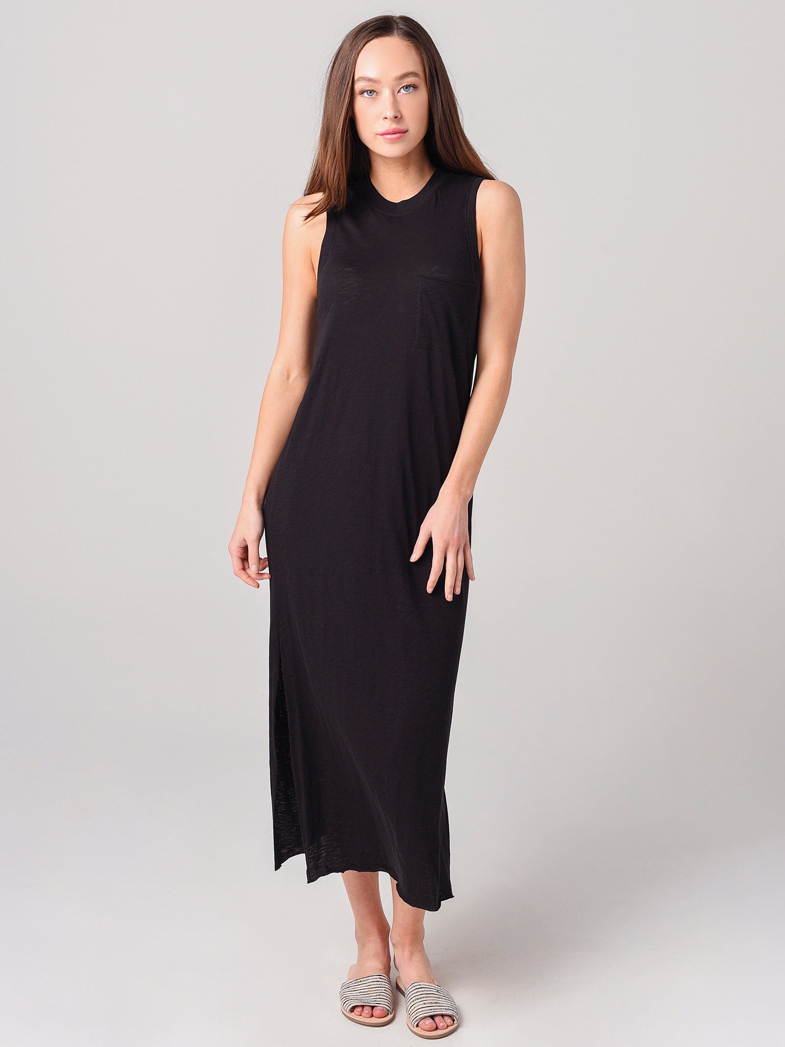 ATM Women's Sleeveless Maxi Dress With Pocket Saint Bernard ATM Women's Sleeveless Maxi Dress With Pocket Saint Bernard