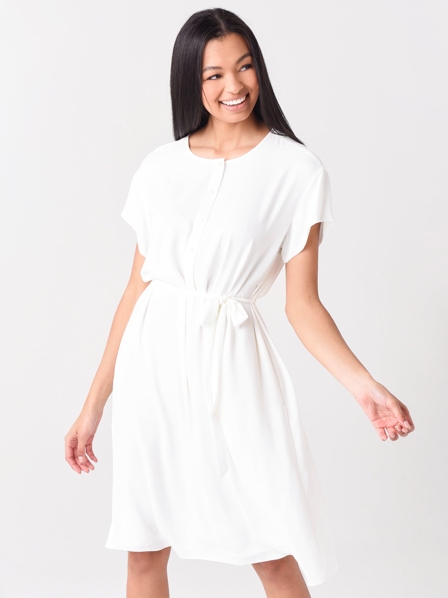 ATM Women's Crepe Georgette Dress - Saint Bernard