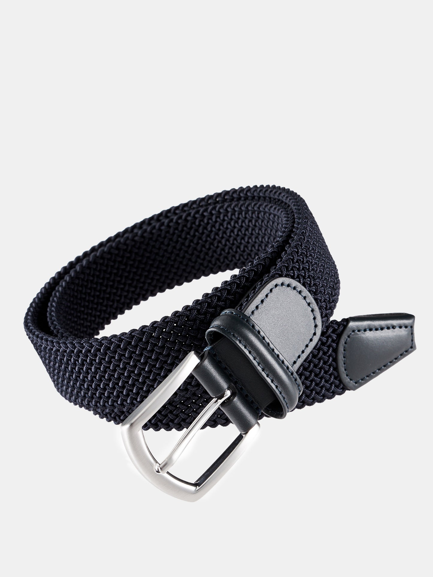 Andersons Leather-Trimmed Elastic Belt - Saint Bernard