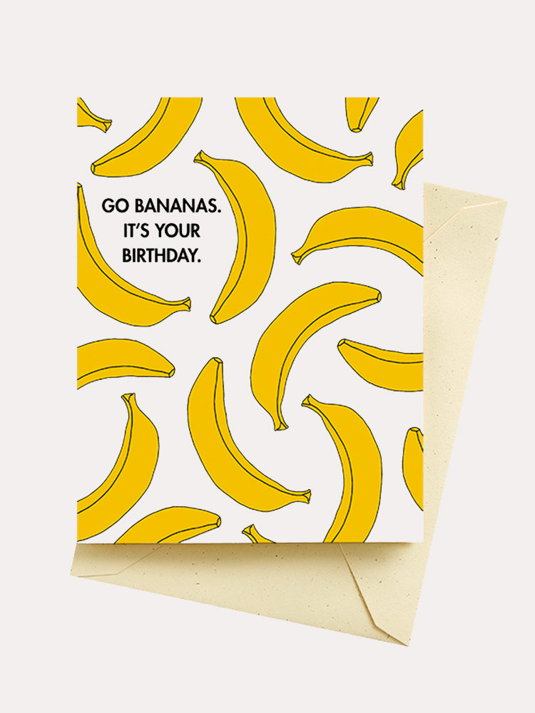 Seltzer Bananas Birthday Card - Saint Bernard