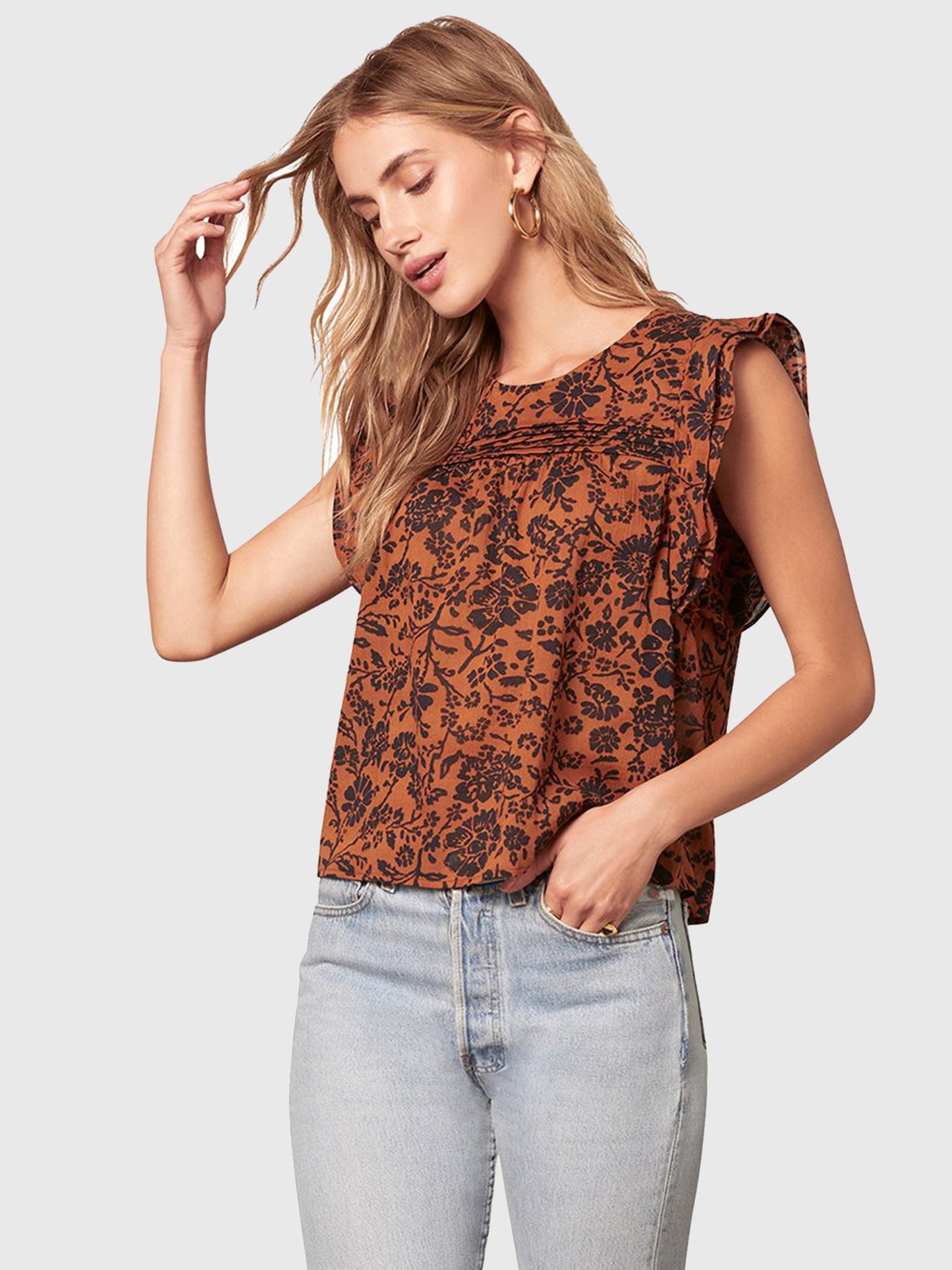 BB Dakota Women's Batik It Easy Top - Saint Bernard