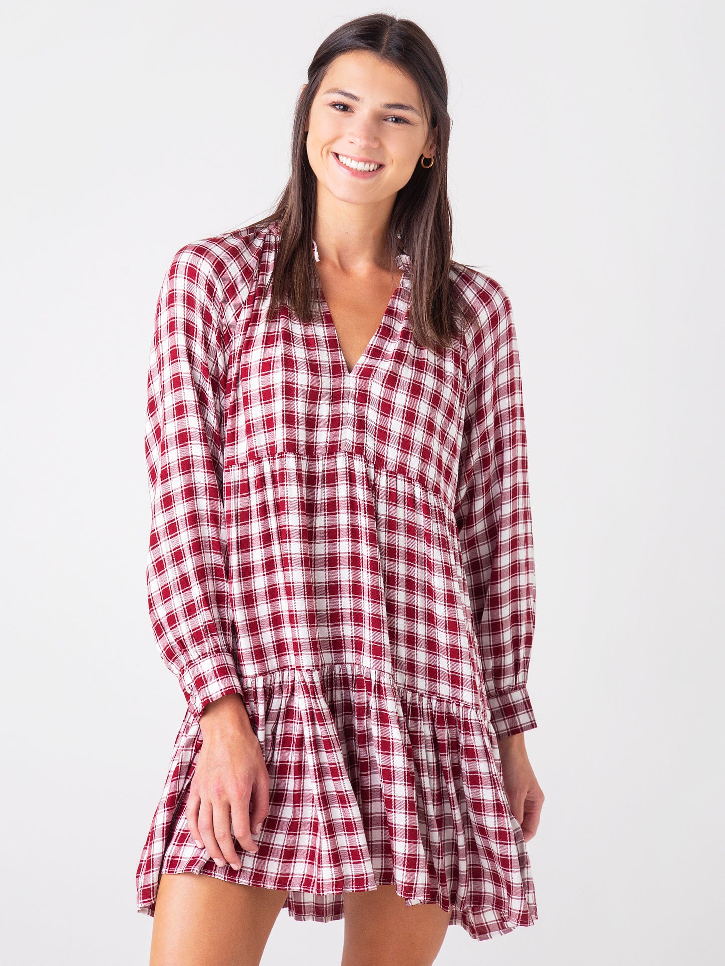 BB Dakota Women's Plaid To Be You Dress - Saint Bernard