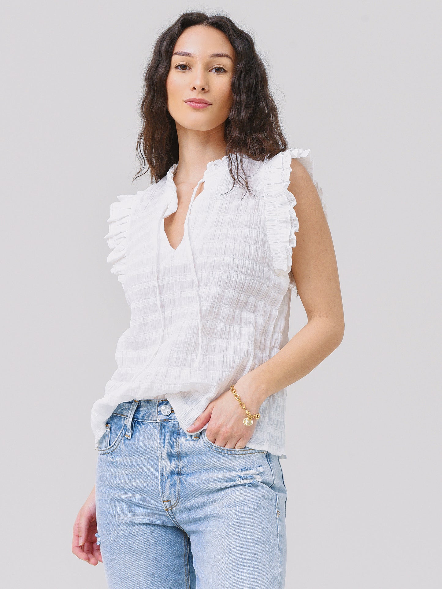 BB Dakota Women's Hearts A Flutter Top - Saint Bernard