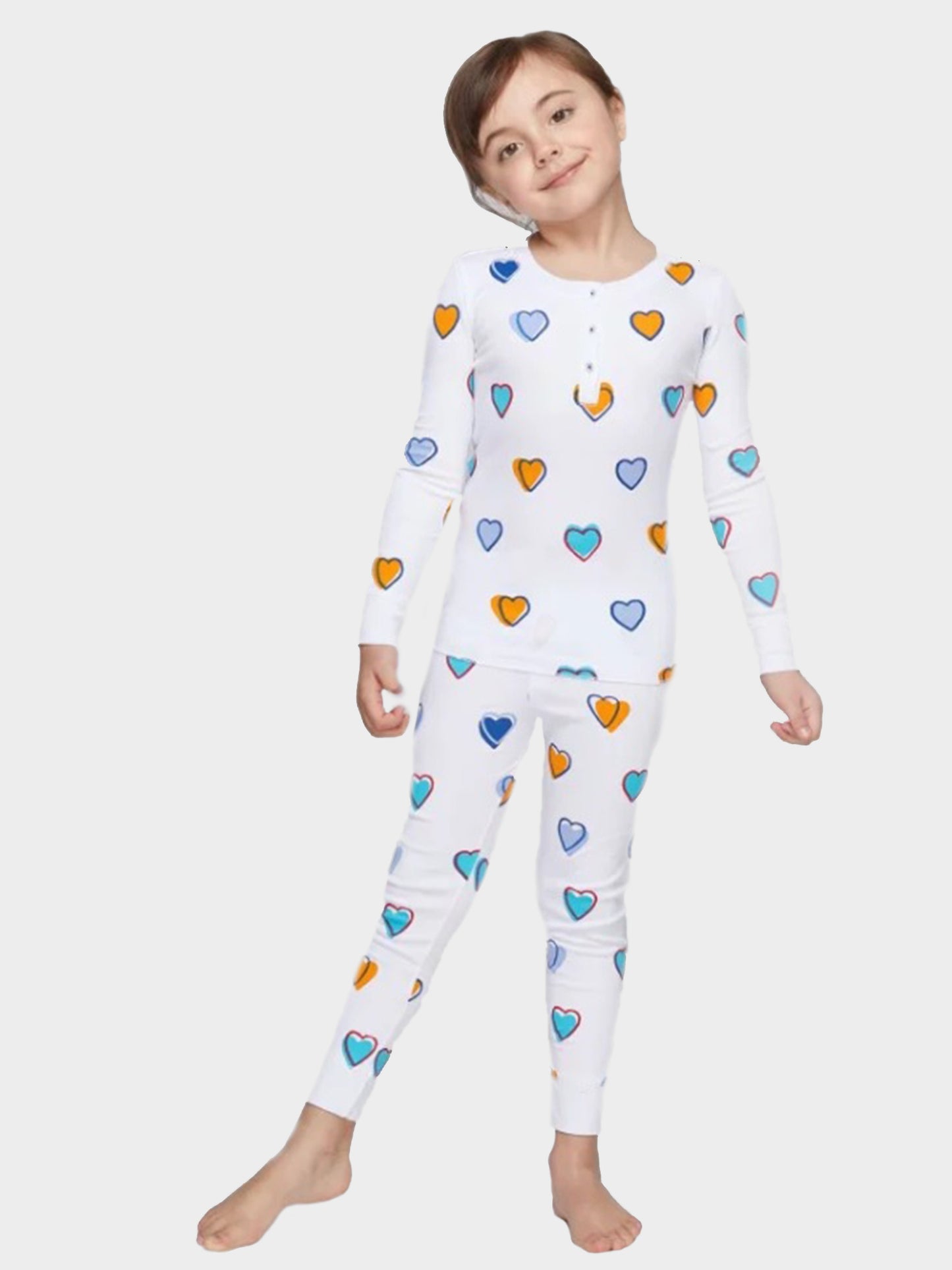 Roller Rabbit Kids' Big Hearts Pajama Set - Saint Bernard