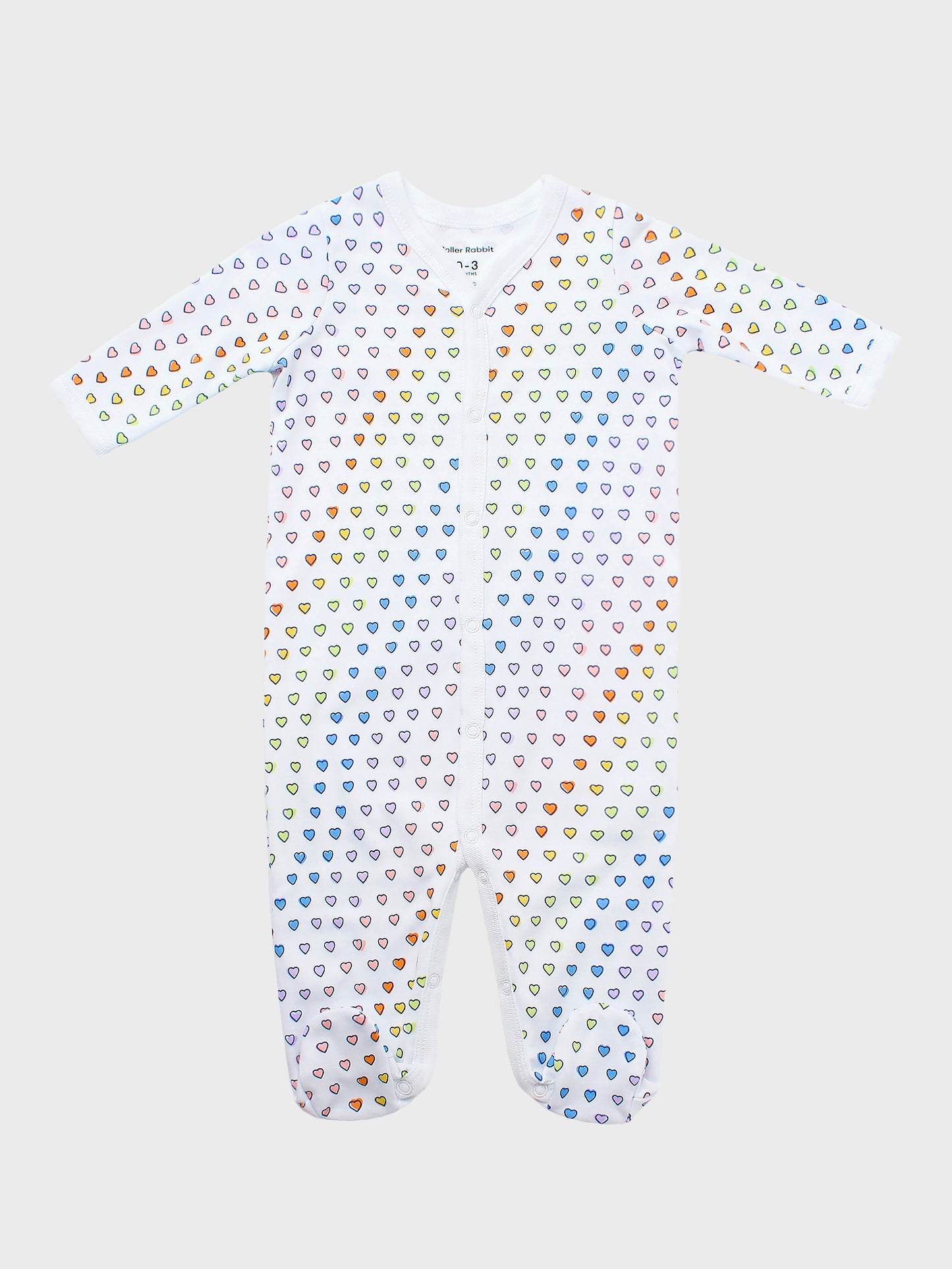 Roller Rabbit Baby Disco Hearts Pajama Onesie - Saint Bernard