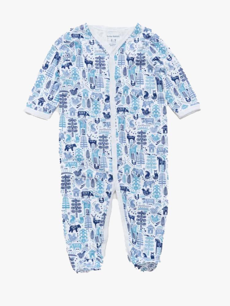 Roller Rabbit Infant Footed Nordic Folk Pajama - Saint Bernard