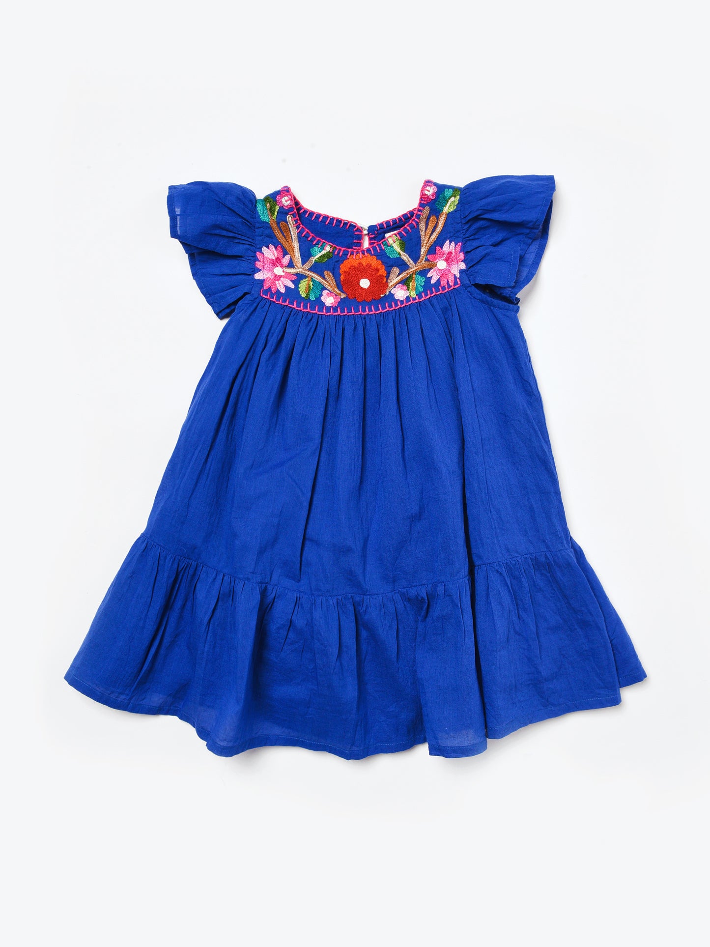 Roller Rabbit Girls' Zuzu Embroidery Aimee Dress - Saint Bernard