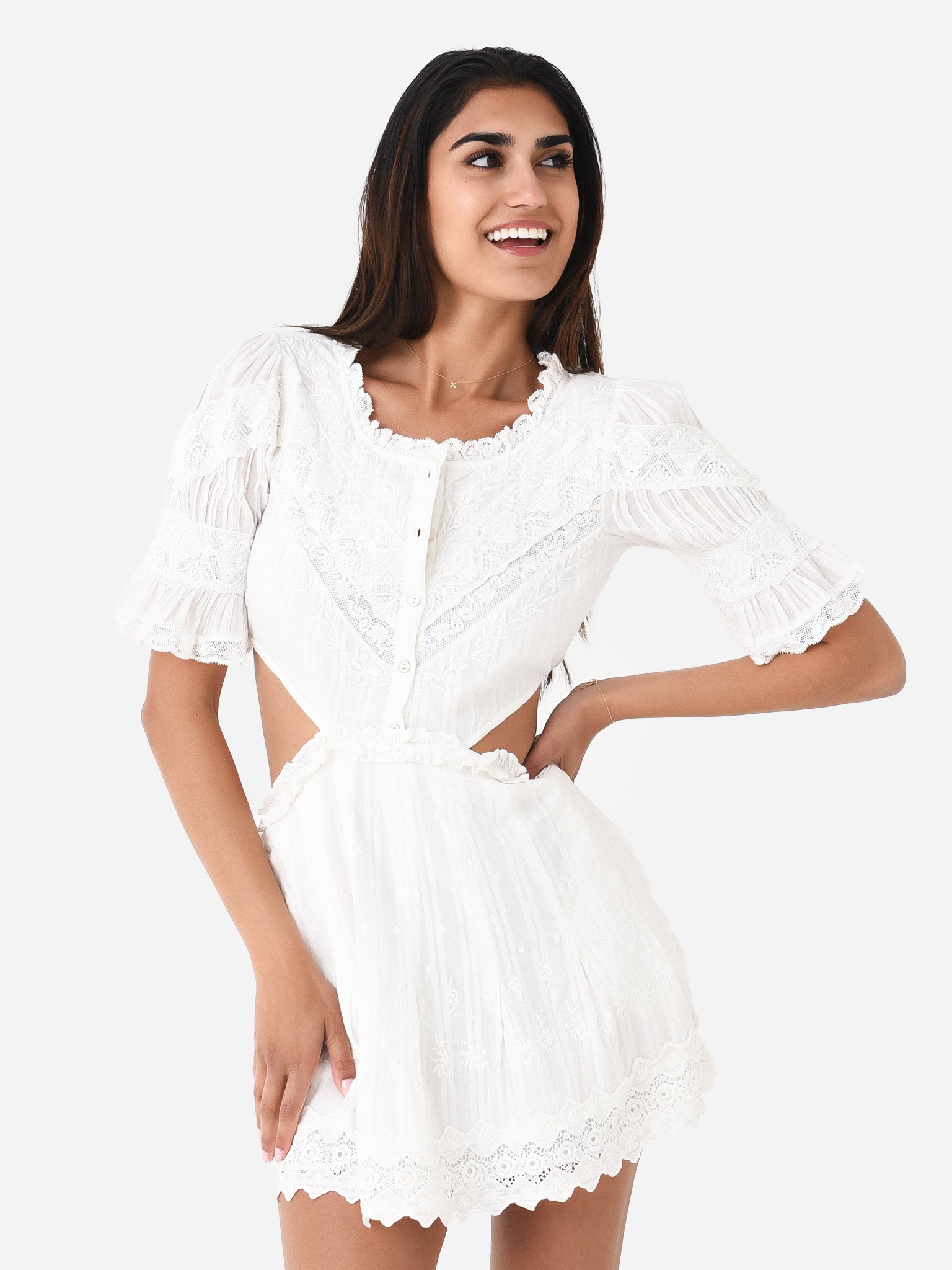 white love shack fancy dress LoveShackFancy Women's Delina Mini Dress – Saint Bernard