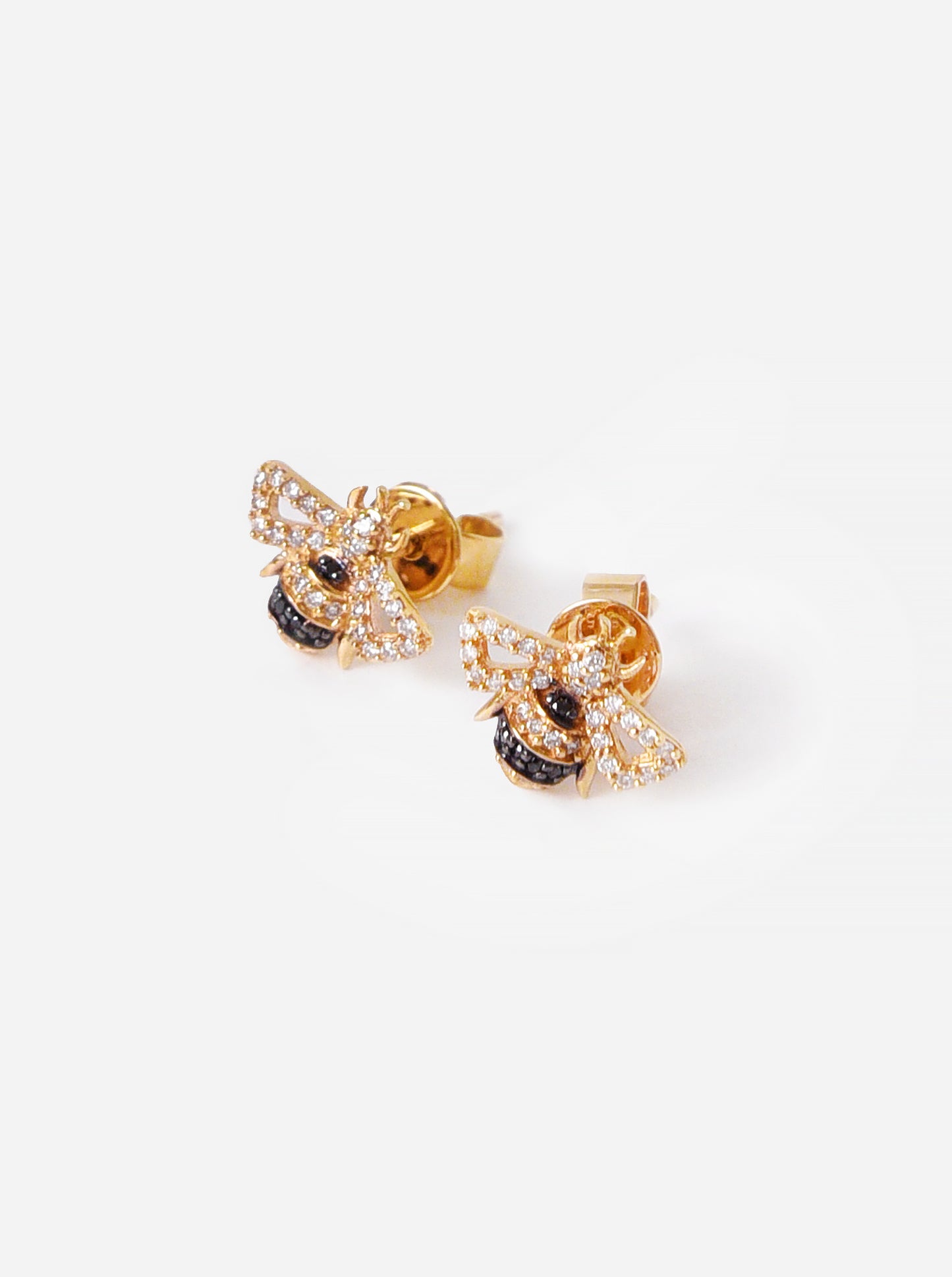 DIAMOND BEE STUDSx14KYELLOWGOLDWHITEBLACKDIAMOND-alt1