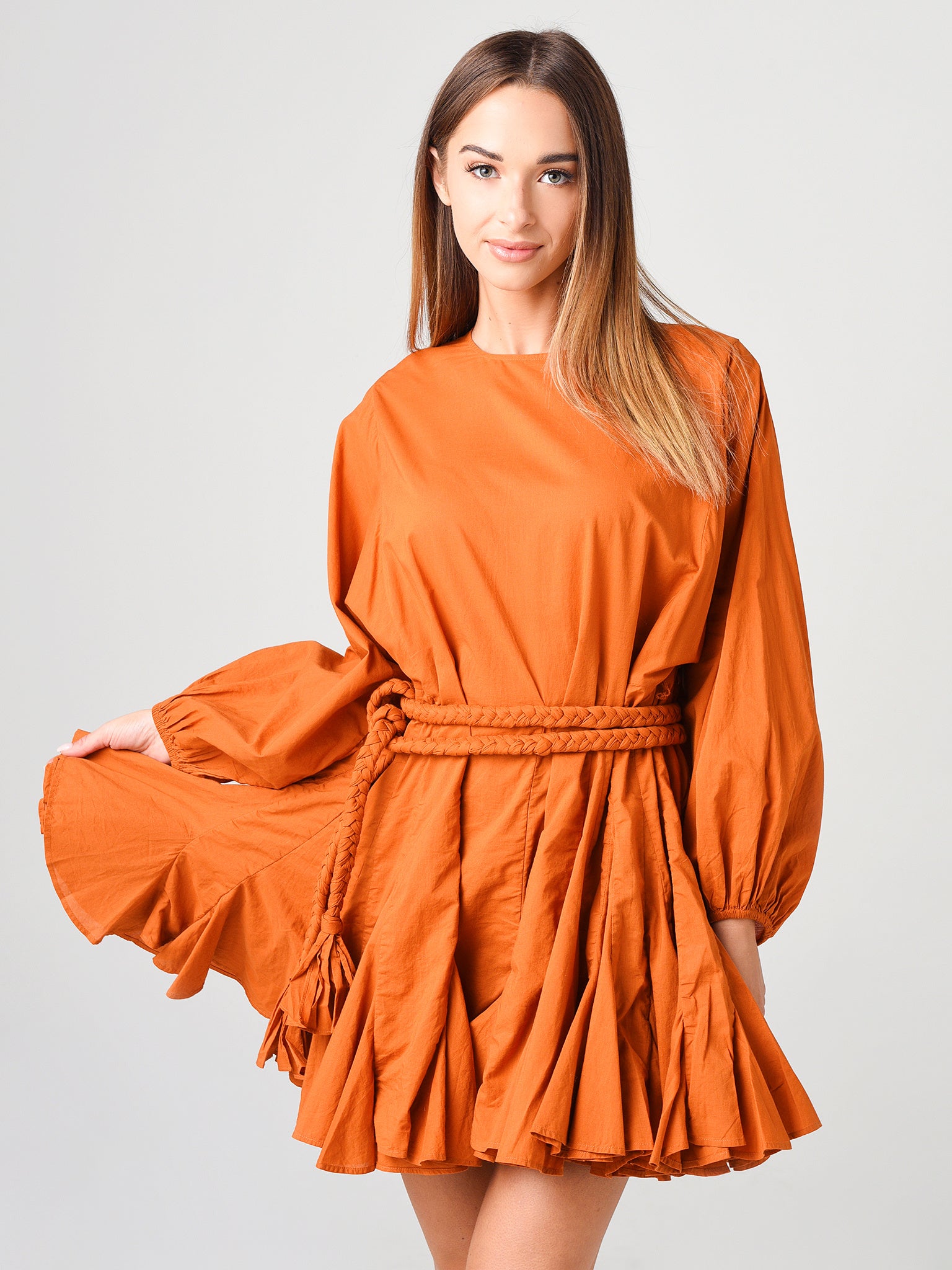 rhode orange dress RHODE Ramona Midi Dress