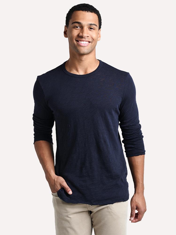 ATM Men's Slub jersey Long Sleeve Destroyed Wash Tee - Saint Bernard