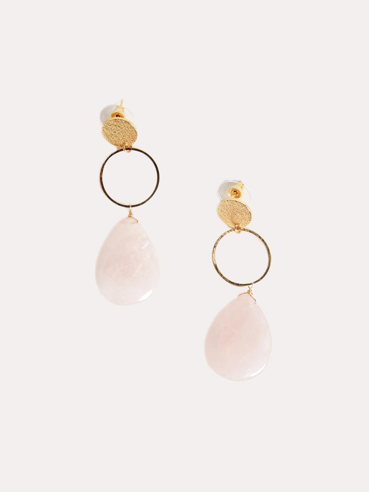 Panacea Gold LT Pink Teardrop Earring - Saint Bernard