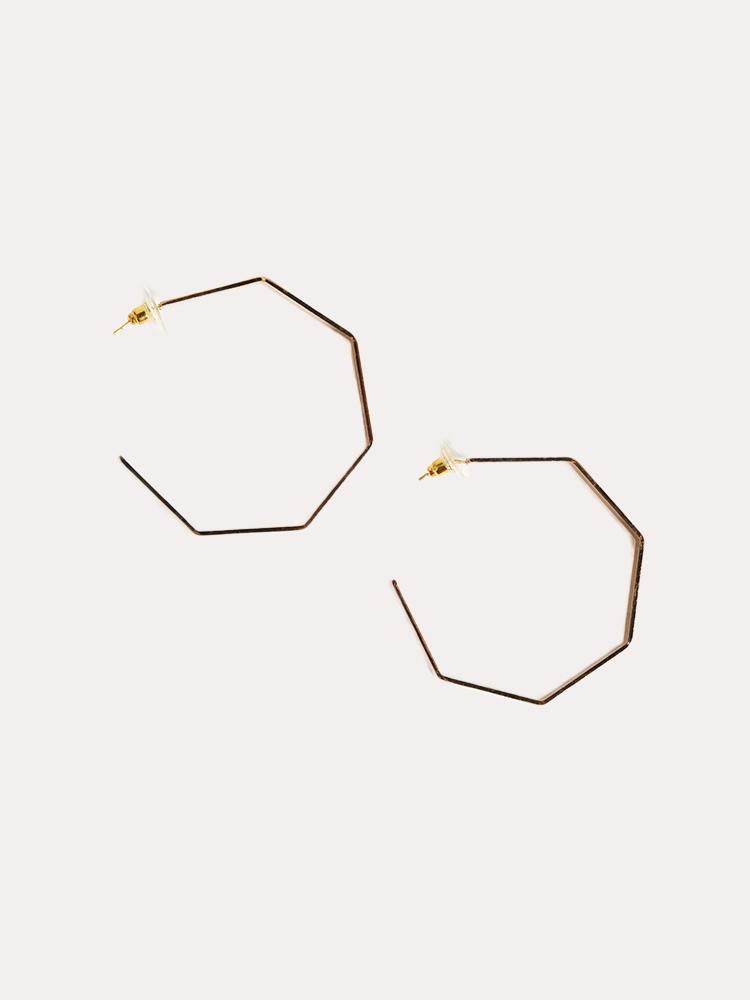 Panacea Gold Geo Post Hoop - Saint Bernard