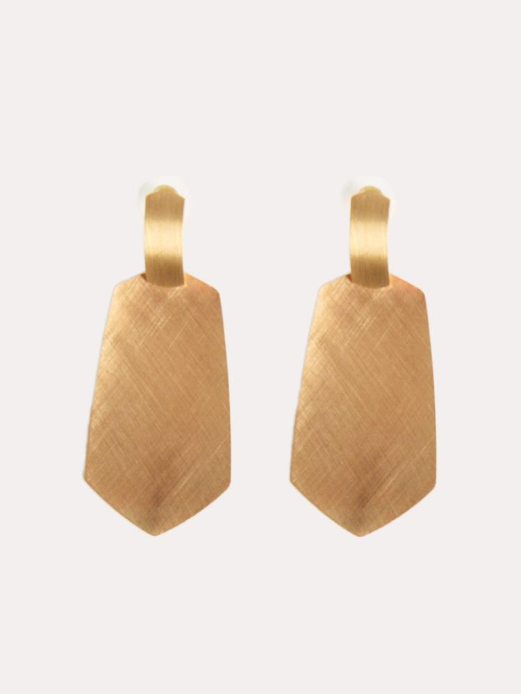 Panacea Gold Brushed Geo Earring - Saint Bernard