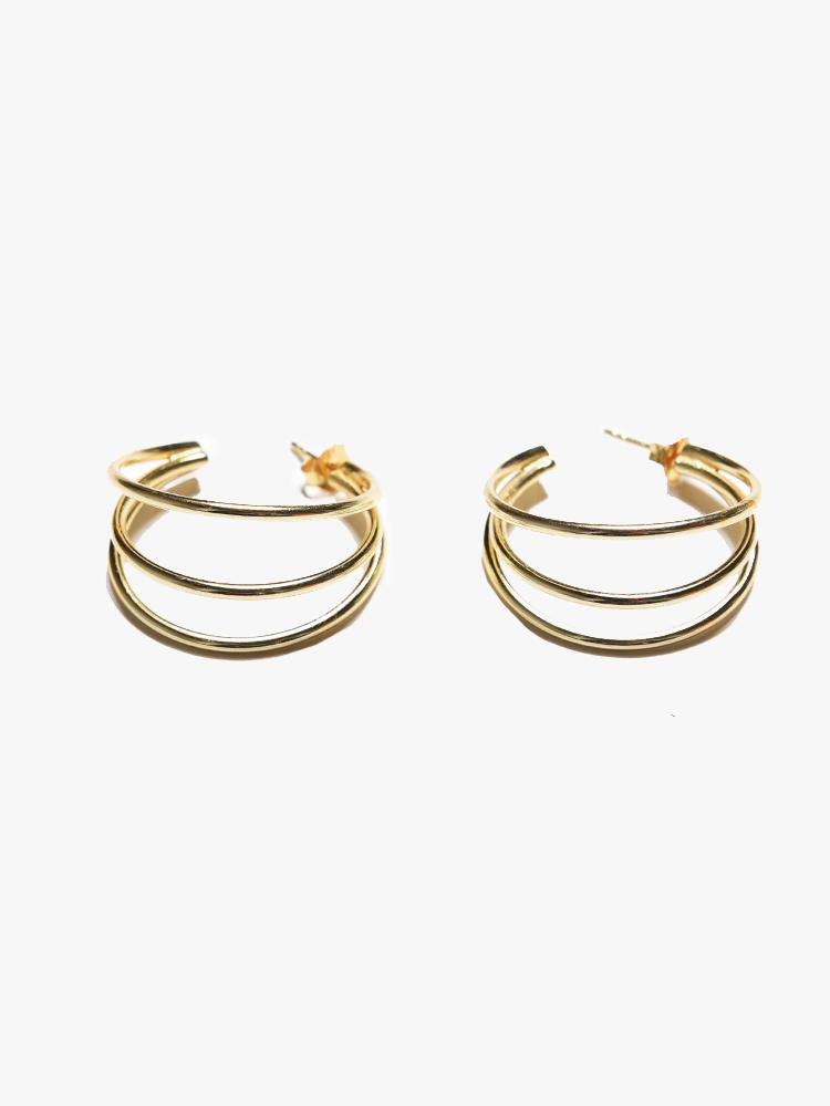 Ever Alice Triple Hoop Earring - Saint Bernard