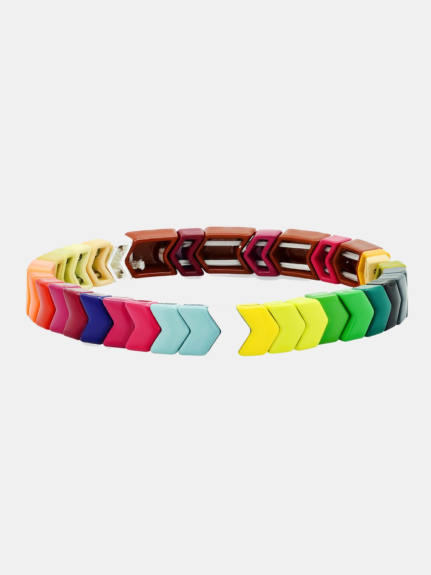 Tai Arrow Multi-Colored Alloy Beaded Stretch Bracelet - Saint Bernard