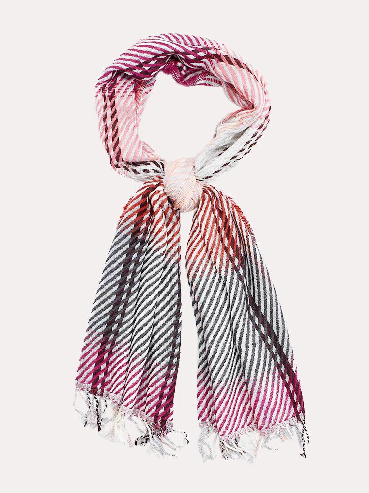 Echo Oversized Ombre Twill Oblong Scarf - Saint Bernard