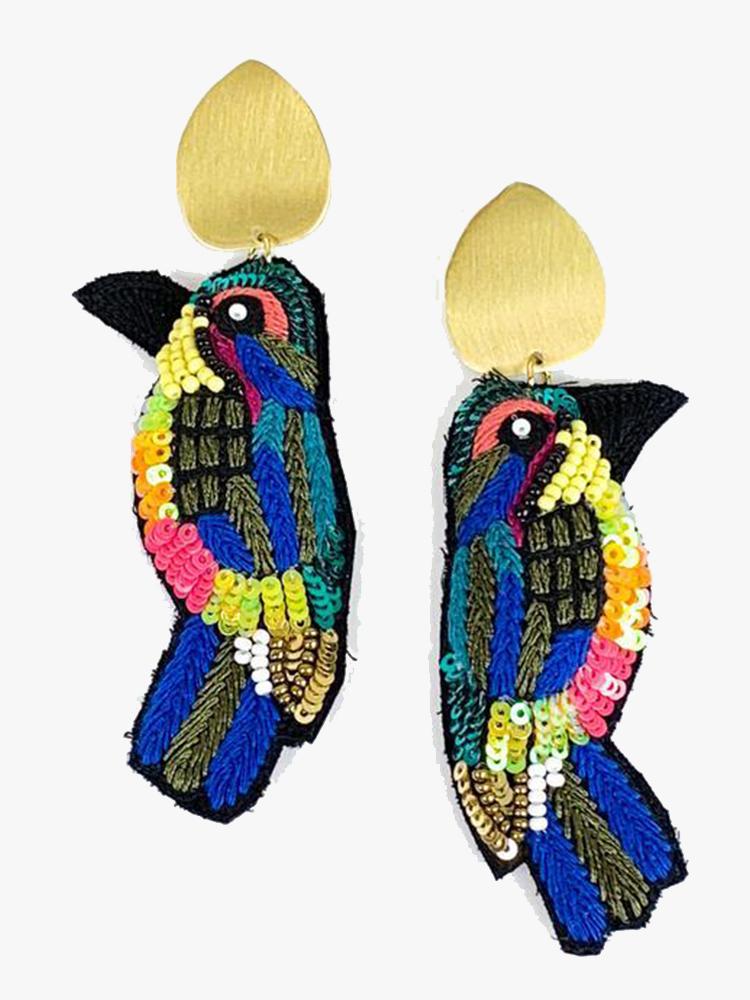 Allie Beads Parrot Earring - Saint Bernard