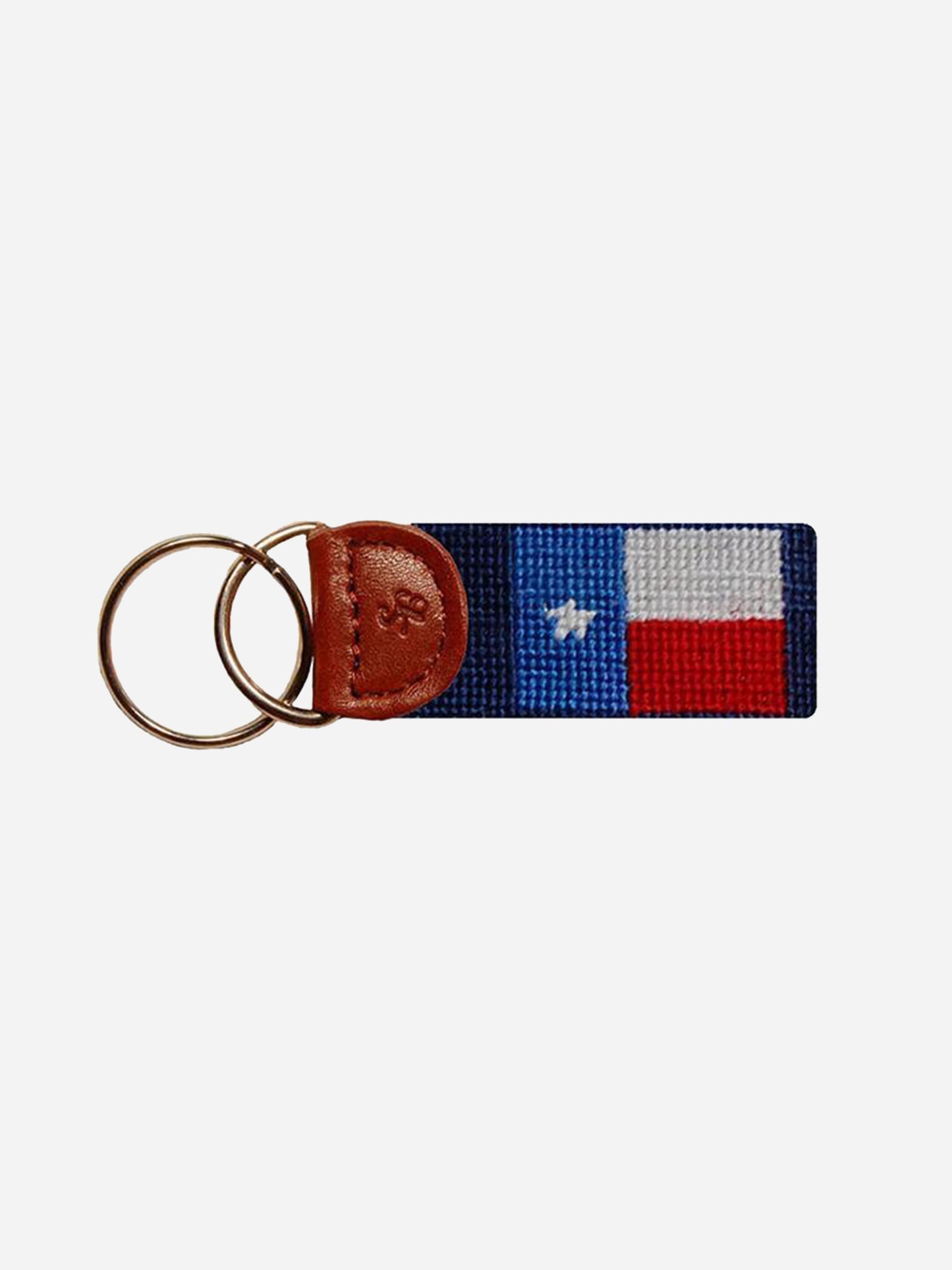 Smathers + Branson Texas State Flag Needlepoint Key Fob - Saint Bernard