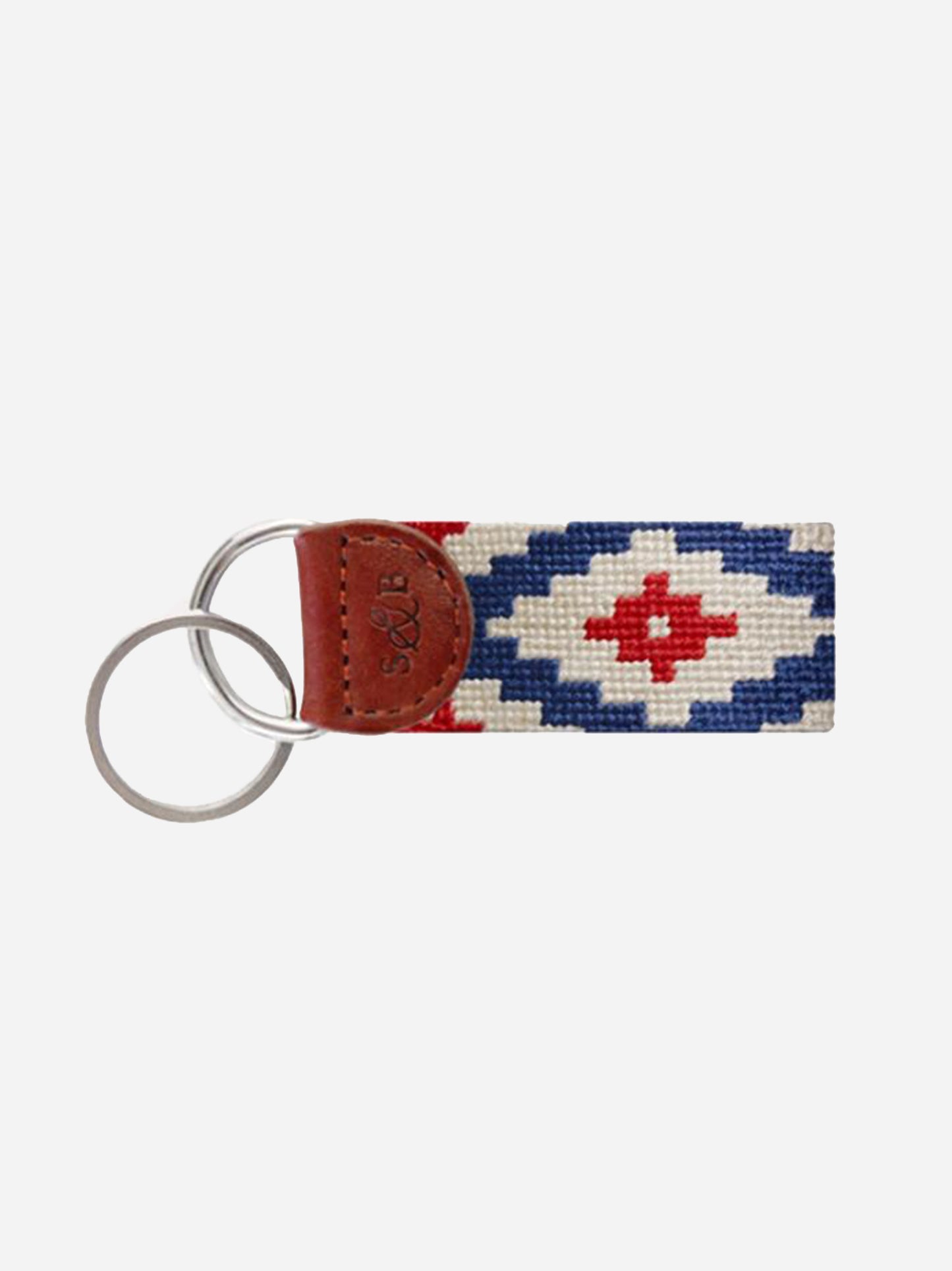 Smathers + Branson Gaucho Rojo Needlepoint Key Fob - Saint Bernard