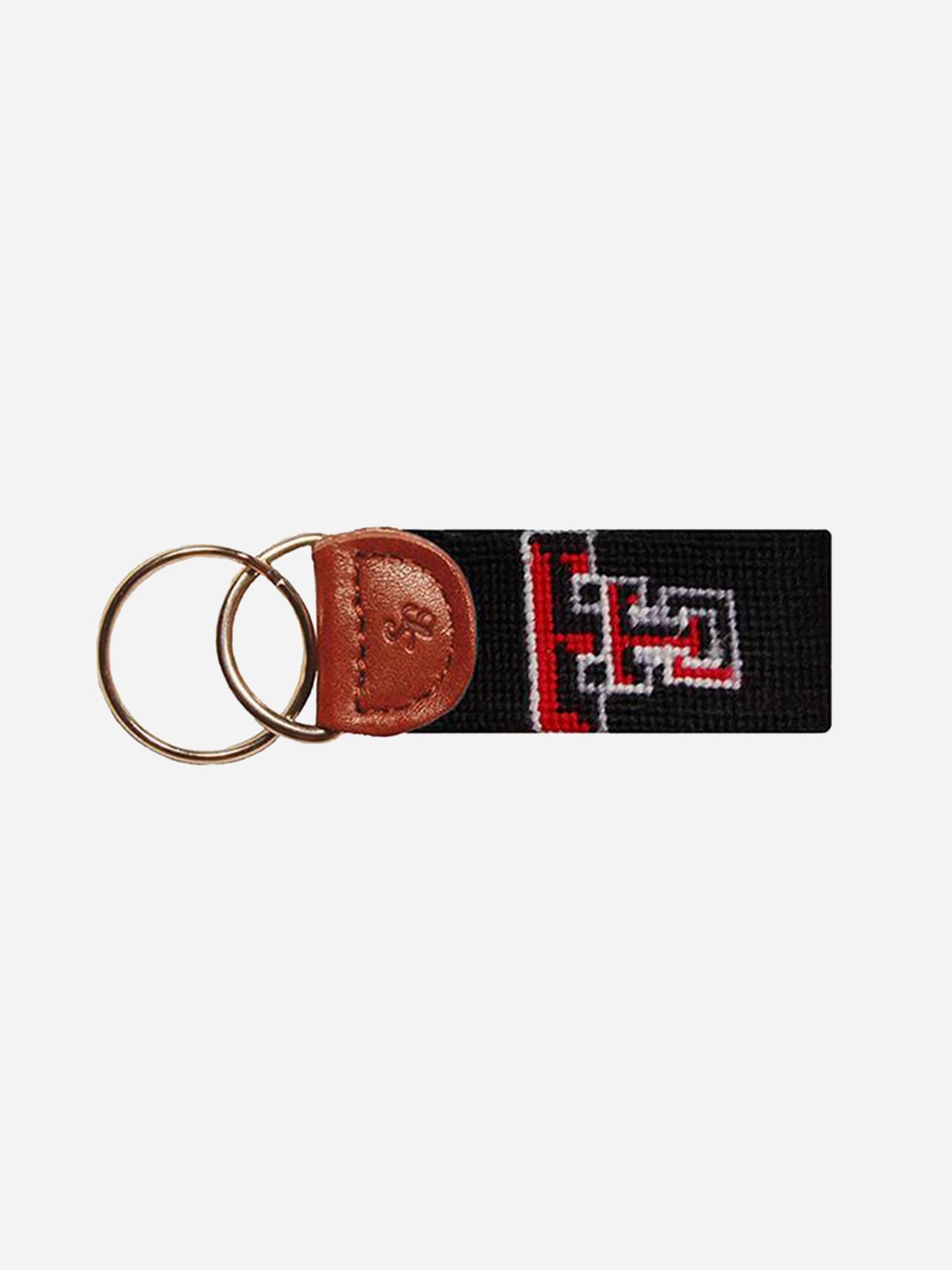 Smathers + Branson Texas Tech University Needlepoint Key Fob - Saint Bernard
