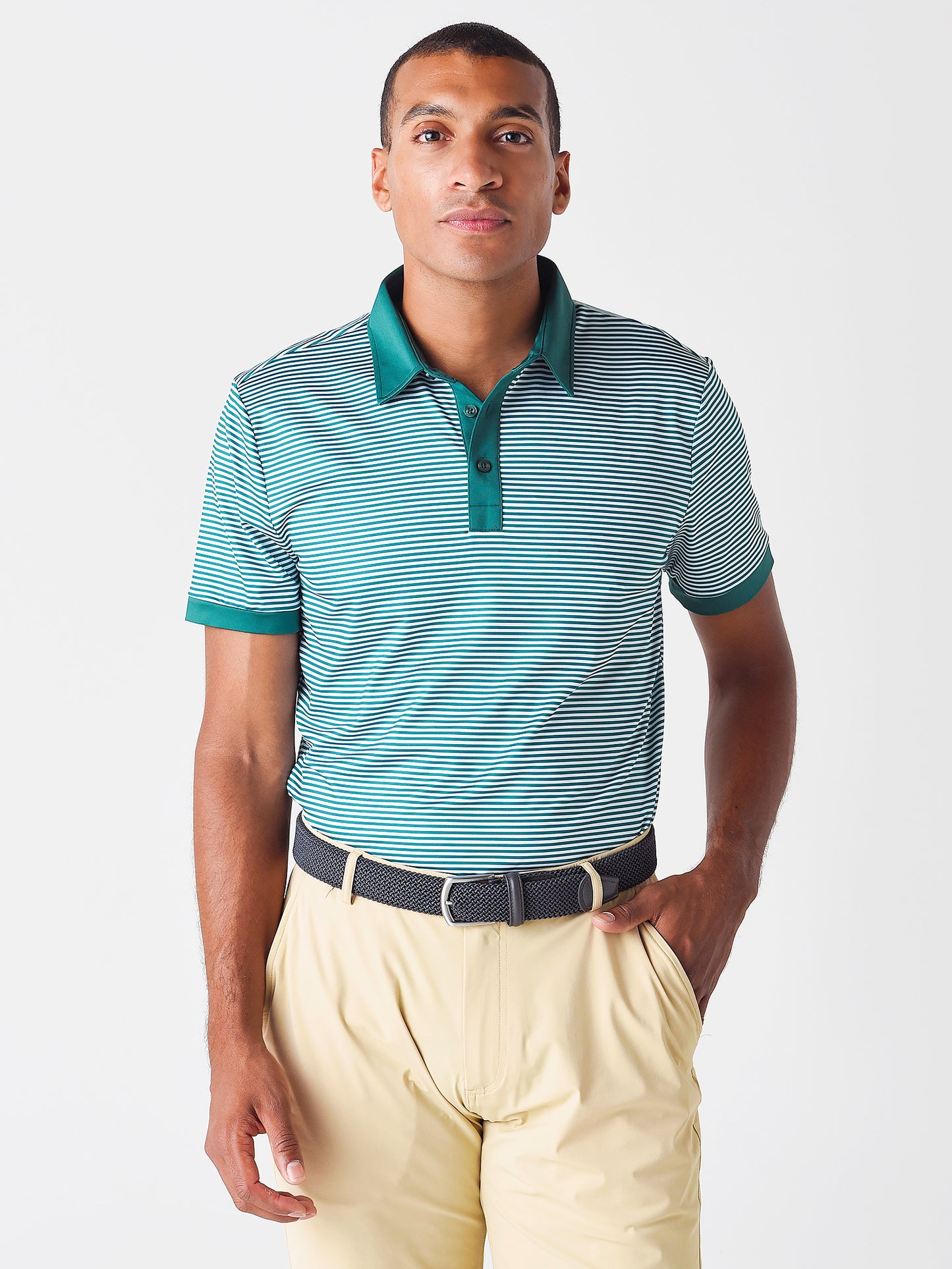 REDVANLY Men's Filbert Golf Polo - Saint Bernard