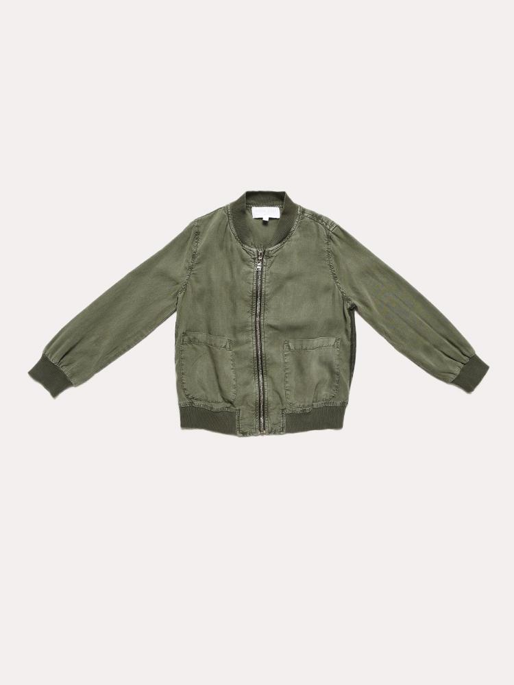 Bella Dahl Girls' City Jacket With Stripe Trim - Saint Bernard