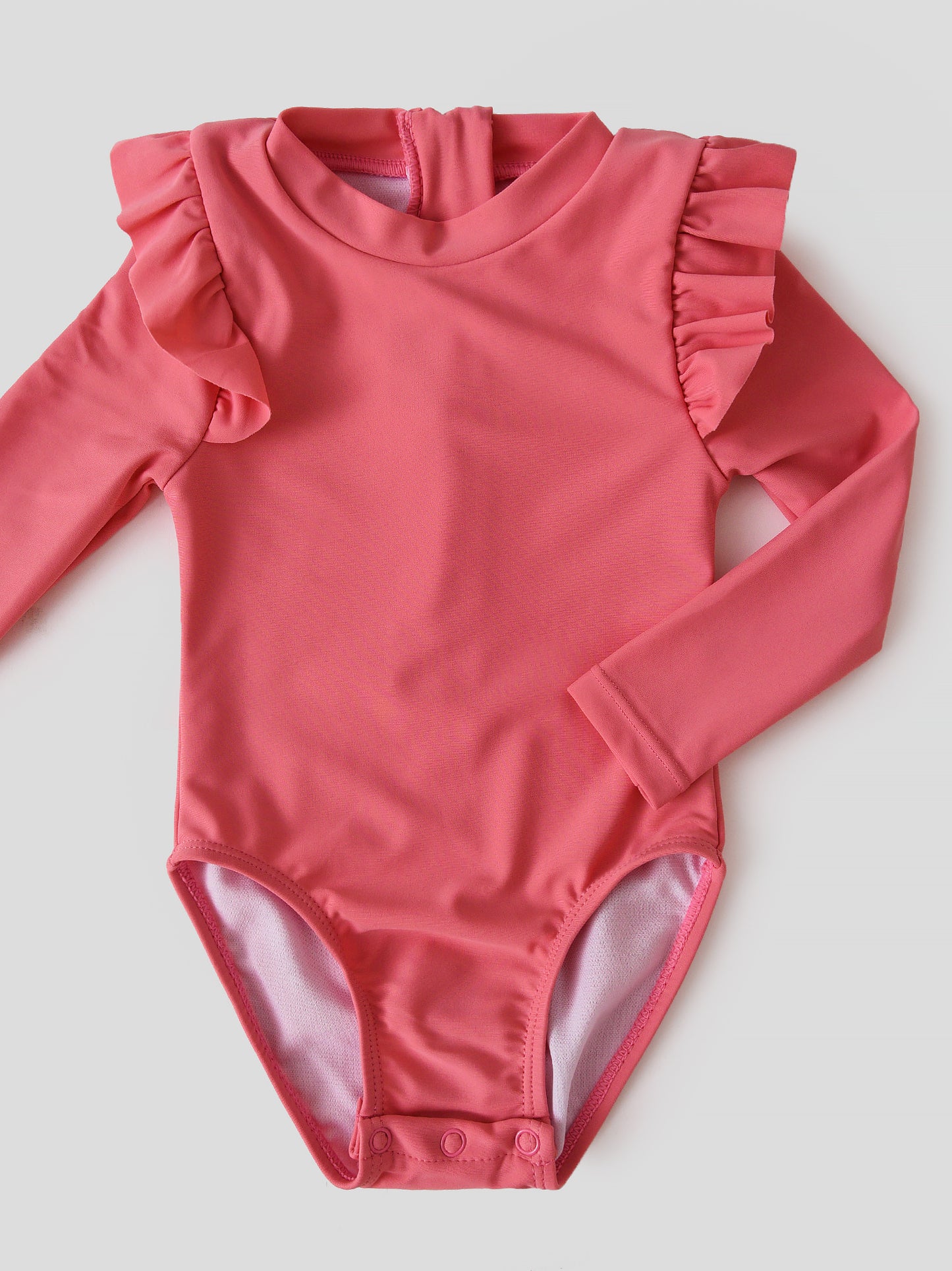 Snapper Rock Baby Girls' Blush Shoulder Frill Surf Suit - Saint Bernard