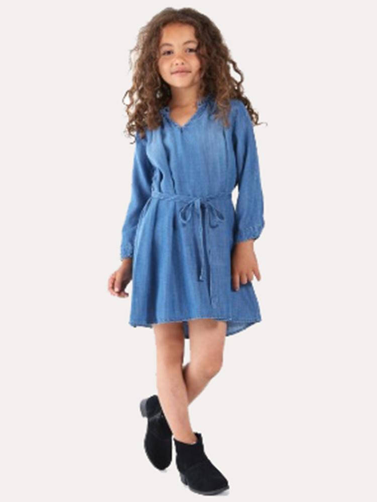 Bella Dahl Girls' Ruffle Neck Dress – Saint Bernard