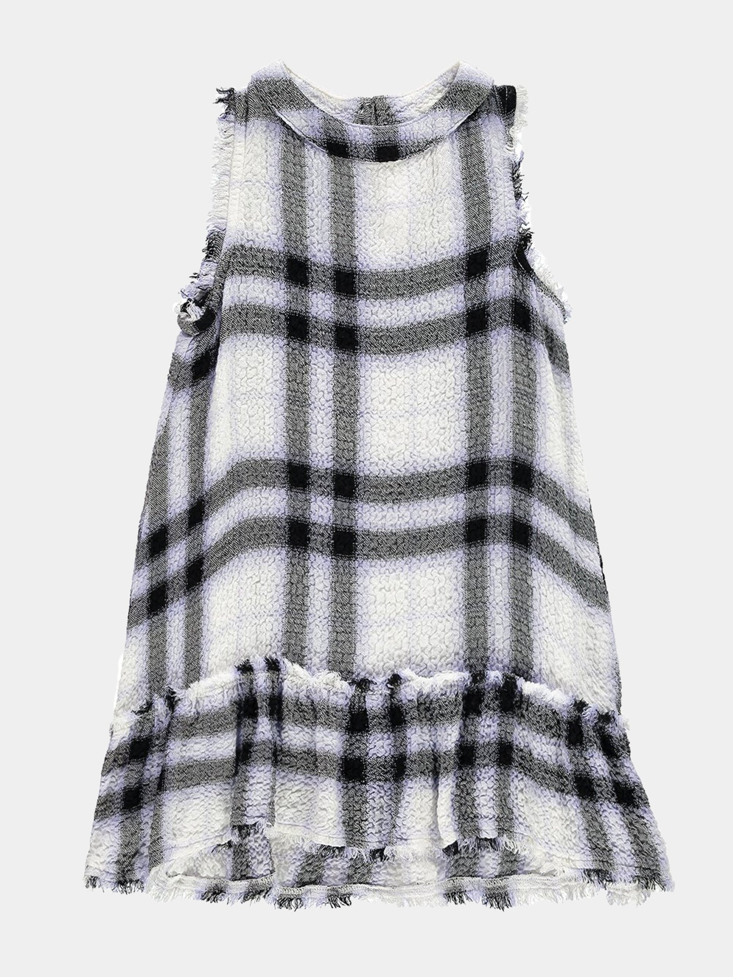 Bella Dahl Girls' Fray Ruffle Dress - Saint Bernard