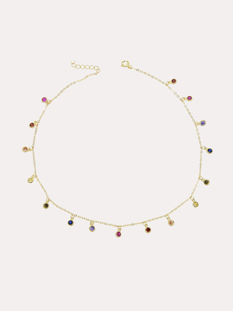 Accessory Concierge Rainbow Gem Drop Necklace - Saint Bernard