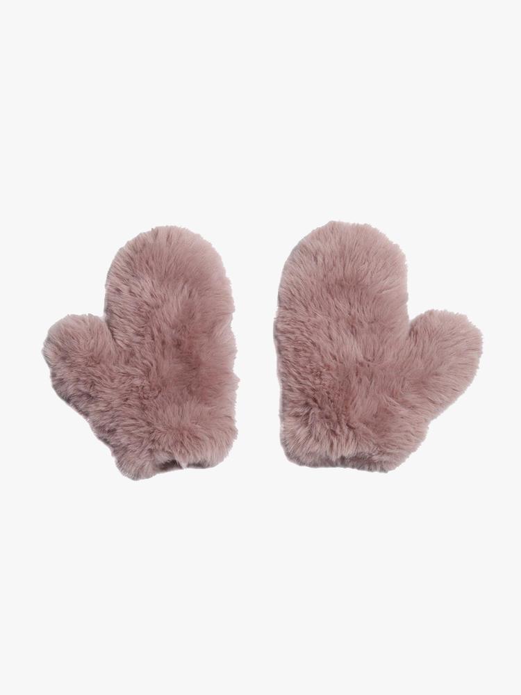 Glamour Puss Kitted Faux Fur Mitten - Saint Bernard