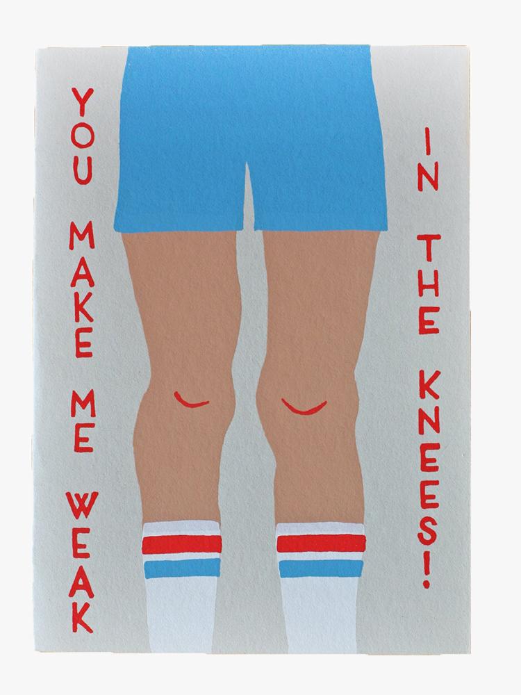 Gold Teeth Brooklyn You Make Me Weak in The Knees Card - Saint Bernard