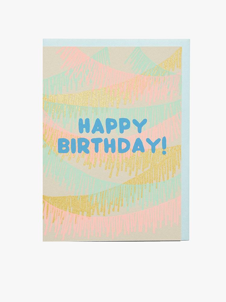 Gold Teeth Brooklyn Birthday Fringe Greeting Card - Saint Bernard