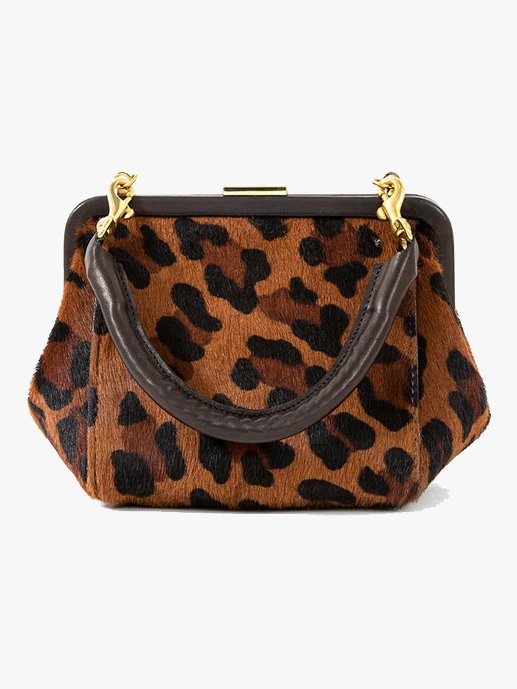 Waist Bags Clare V Leopard Tote Clare Le Box Bag Saint Bernard