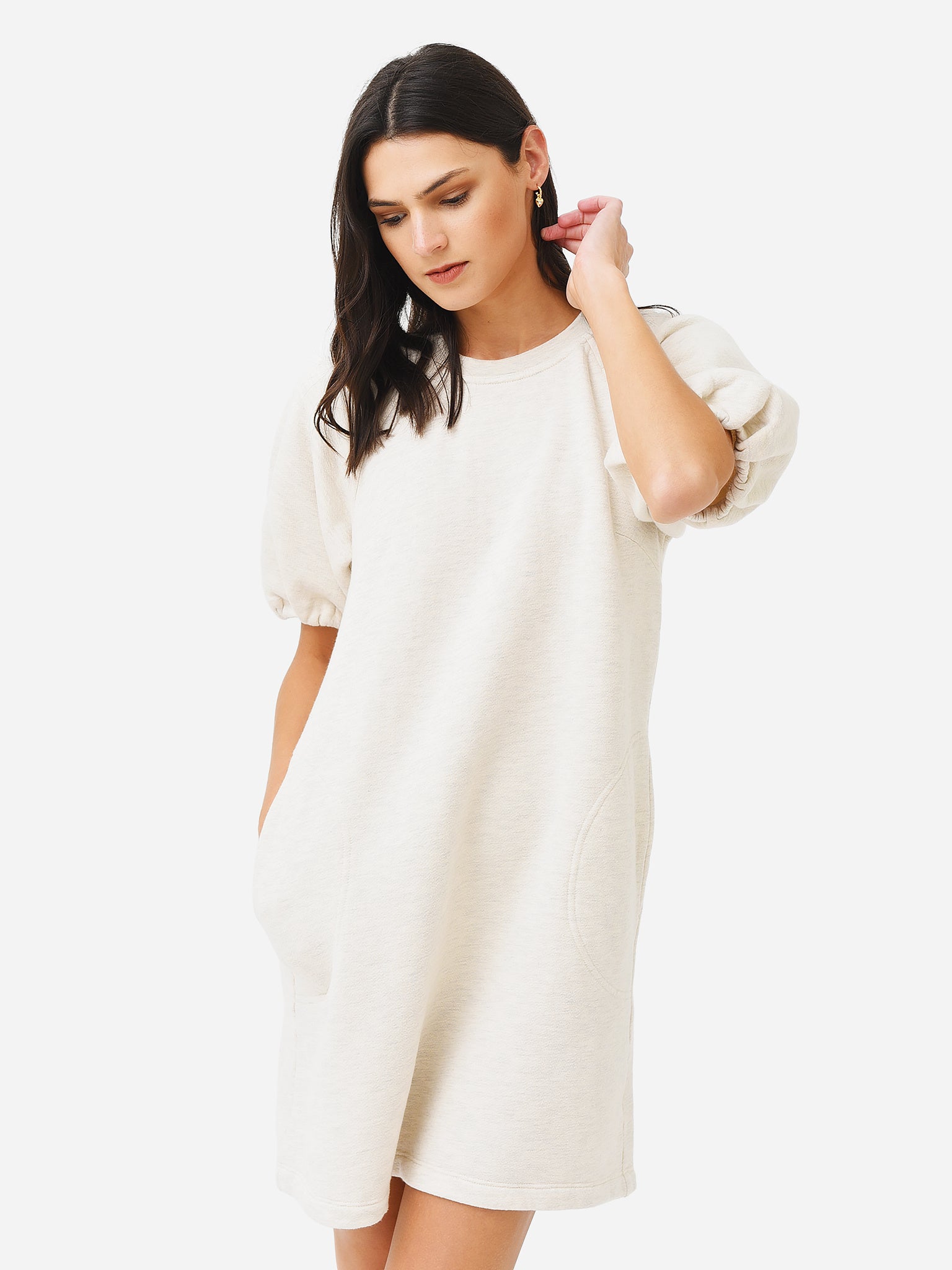 cream sweater dress womens Velvet Women's Helena Sweater Dress – Saint Bernard