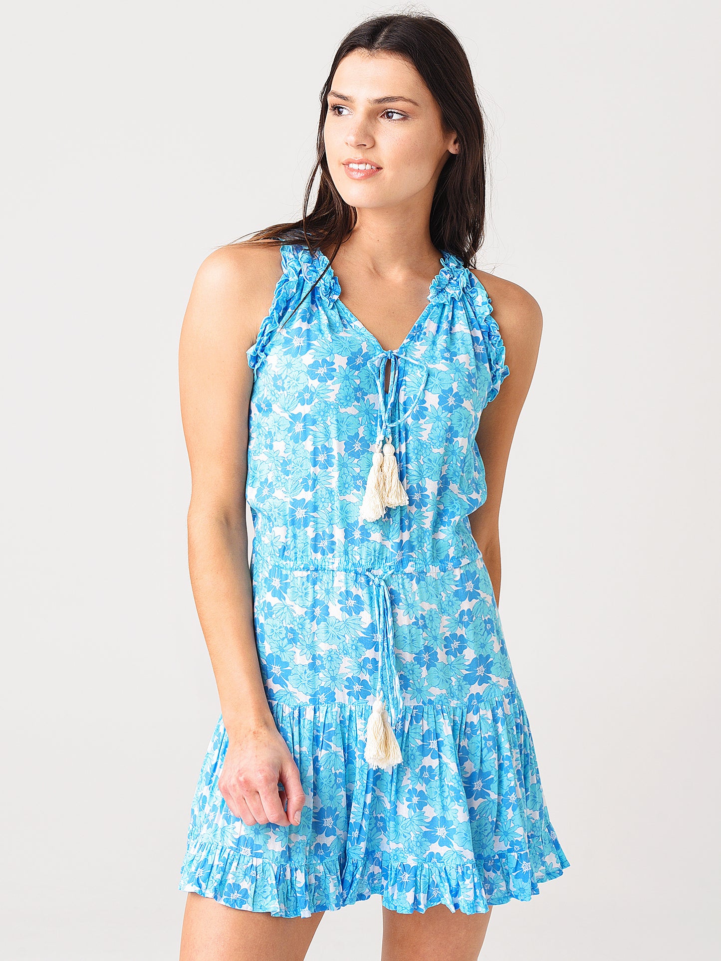 Cool Change Women's Haley Tunic Flora Cover-Up Dress - Saint Bernard