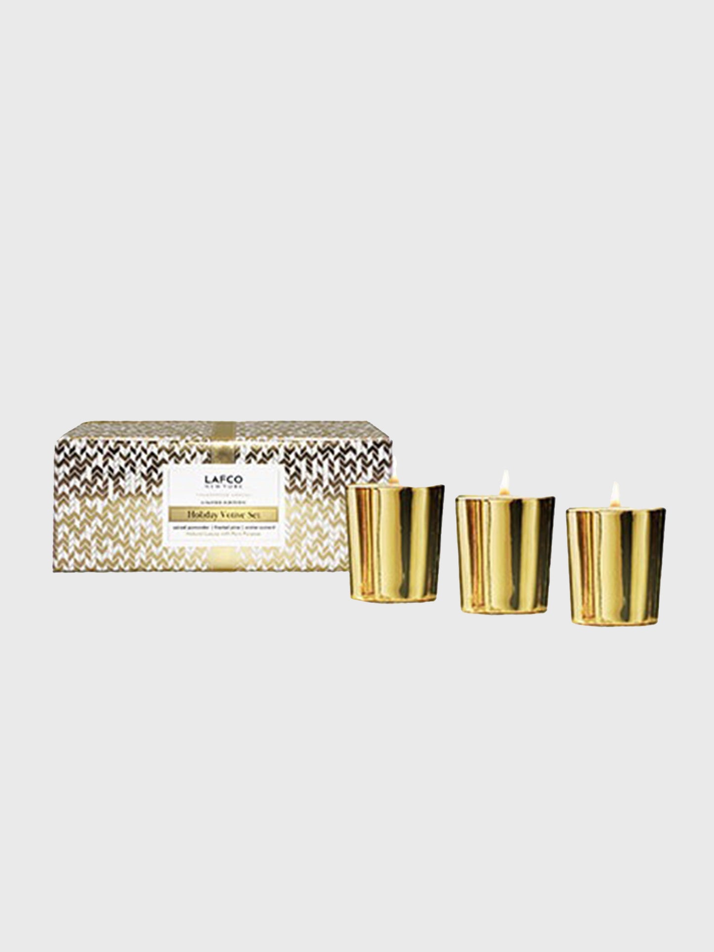 LAFCO Votive Gift Trio Gift Set Frosted Pine + Winter Currant + Spiced Pomander 1.9OZ - Saint Bernard