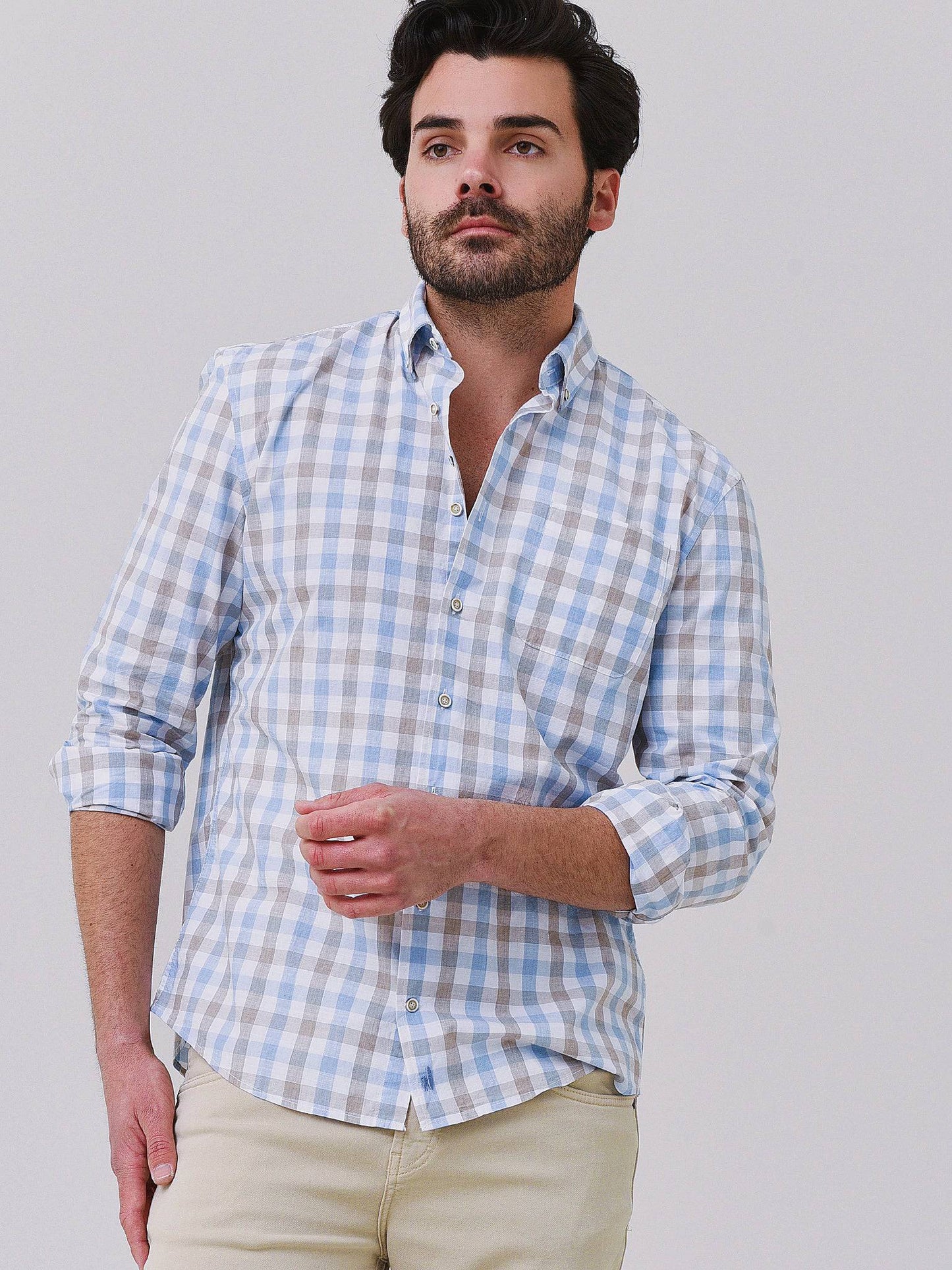 Johnnie-O Men's Ridge Hangin' Out Button-Down Shirt - Saint Bernard