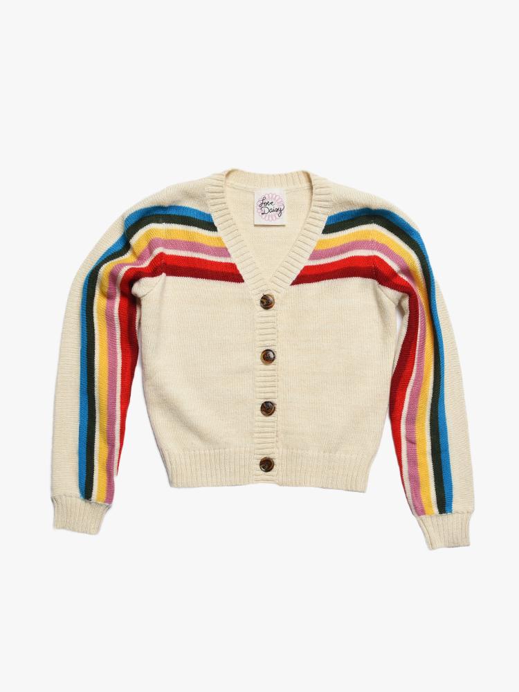 Love Daisy Button Down Long Sleeve Cardigan - Saint Bernard